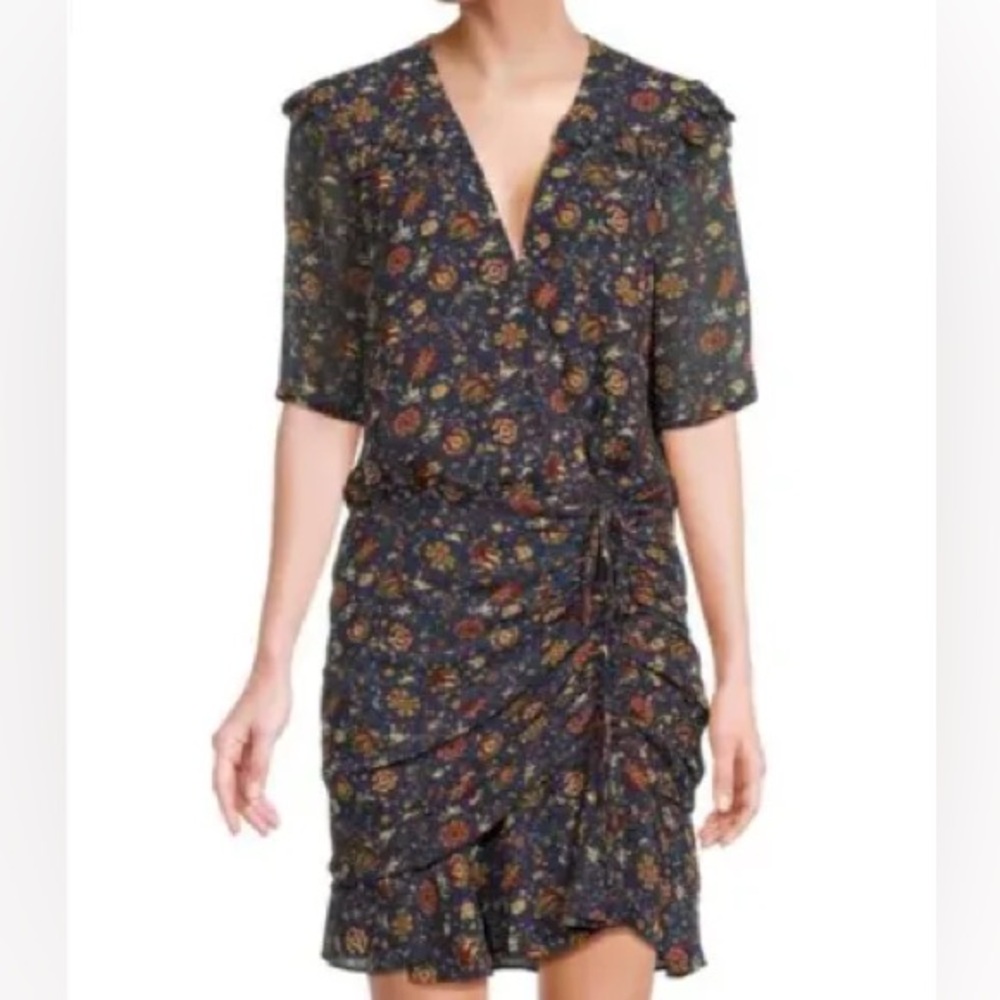 Veronica Beard Dakota mini dress navy blue size 6 women’s - Picture 5 of 6